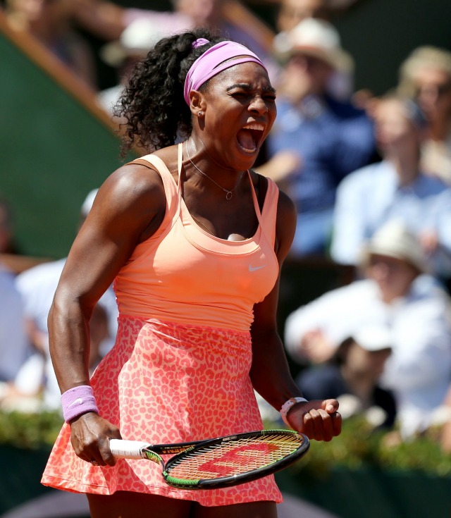 2015 French Open held at Roland Garros - Final Match - Williams (2) v (1) Safarova Featuring: Serena Williams Where: Paris, France When: 06 Jun 2015 Credit: SIPA/WENN.com