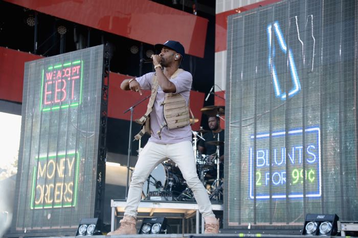 PHILADELPHIA, PA - SEPTEMBER 06: Rapper Big Sean performs onstage during the 2015 Budweiser Made in America Festival at Benjamin Franklin Parkway on September 6, 2015 in Philadelphia, Pennsylvania. (Photo by Kevin Mazur/Getty Images for Anheuser-Busch)