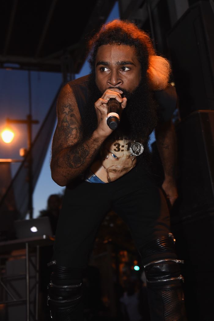PHILADELPHIA, PA - SEPTEMBER 06: Musician Bud Bundy of Flatbush Zombies performs on stage during 2015 Budweiser Made in America festival at Benjamin Franklin Parkway on September 6, 2015 in Philadelphia, Pennsylvania. (Photo by Dimitrios Kambouris/Getty Images for Anheuser-Busch)