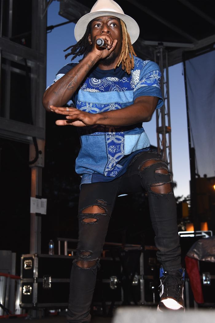 PHILADELPHIA, PA - SEPTEMBER 06: Musician Erick Arc Elliott of Flatbush Zombies performs on stage during 2015 Budweiser Made in America festival at Benjamin Franklin Parkway on September 6, 2015 in Philadelphia, Pennsylvania. (Photo by Dimitrios Kambouris/Getty Images for Anheuser-Busch)
