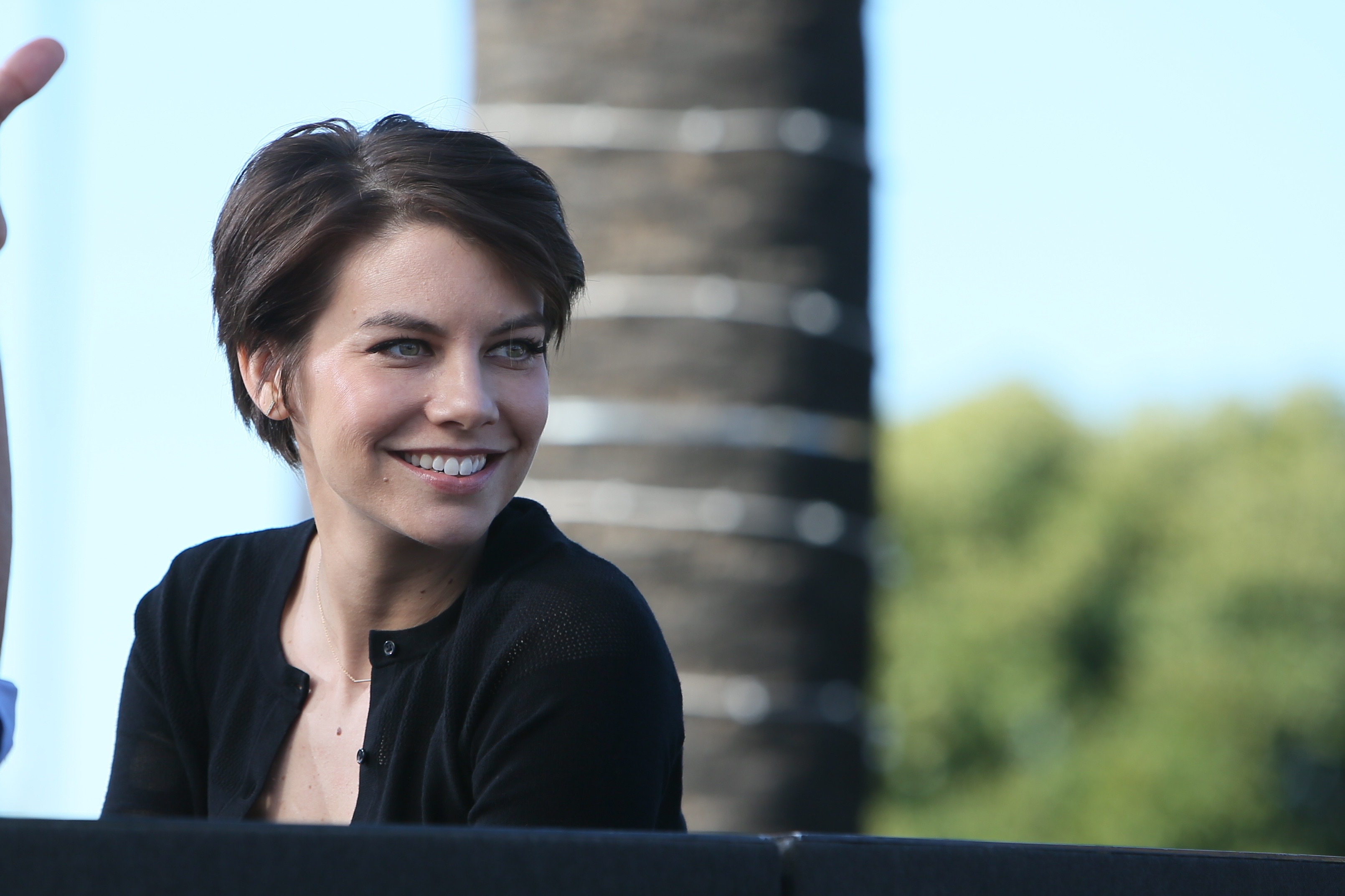 Lauren Cohan seen at Universal Studios where she was interviewed by Mario Lopez for television show 'Extra' Featuring: Lauren Cohan Where: Los Angeles, California, United States When: 12 Jan 2016 Credit: Michael Wright/WENN.com