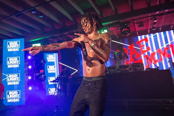 "AUSTIN, TX - MARCH 17: Rae Sremmurd take the stage at the Bud Light Factory during the Interscope Showcase on March 17, 2016 in Austin, Texas. Bud Light Americas most popular and inclusive beer brand, and first time sponsor of South By Southwest® transformed Austins Brazos Hall into the Bud Light Factory, bringing exclusive performances to SXSW attendees from March 16-19. (Photo by Rick Kern/Getty Images for Bud Light)"