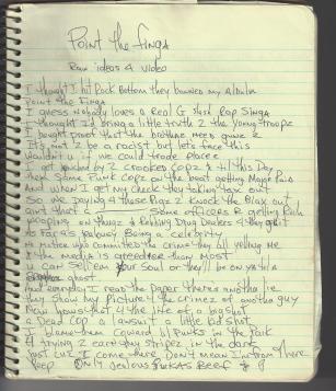California Love (Unused Verse) - Tupac's Handwritten Lyrics 