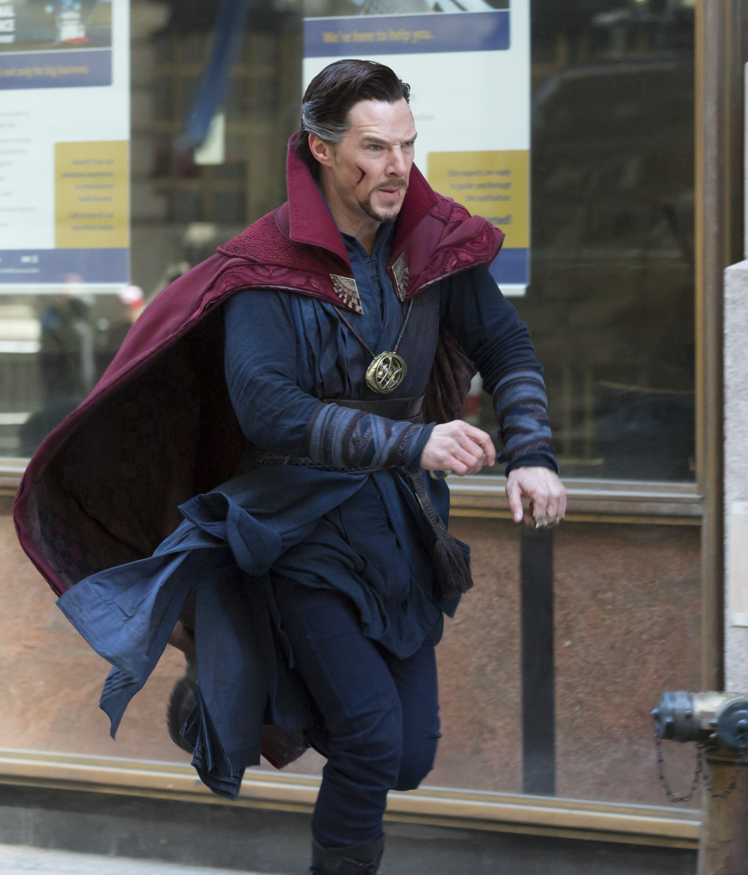 On location with 'Doctor Strange' filming in New York City Featuring: Benedict Cumberbatch Where: New York, New York, United States When: 04 Apr 2016 Credit: WENN.com