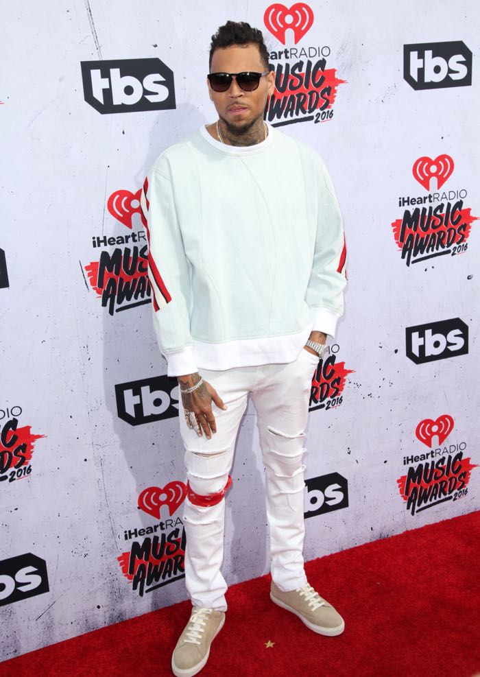 Celebrities attend iHeartRadio Music Awards at The Forum. Featuring: Chris Brown Where: Los Angeles, California, United States When: 04 Apr 2016 Credit: Brian To/WENN.com