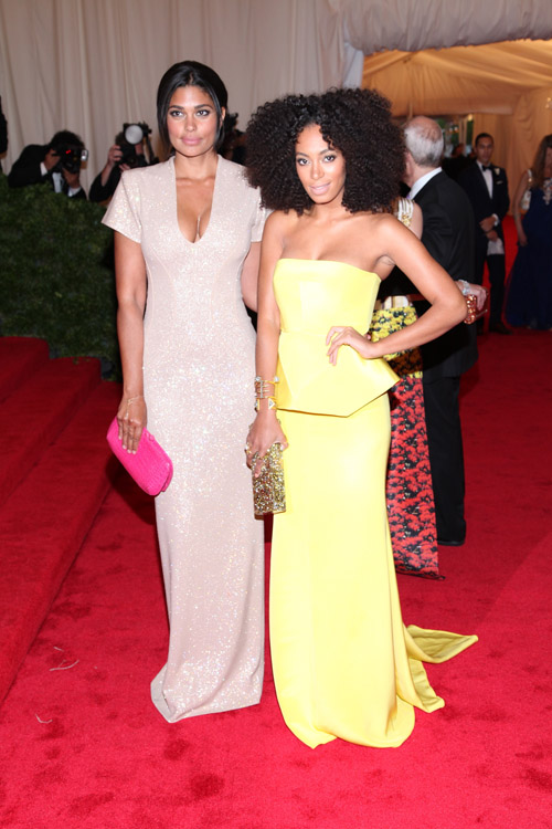 Rachel Roy; Solange Knowles Schiaparelli and Prada 'Impossible Conversations' Costume Institute Gala at The Metropolitan Museum of Art Featuring: Rachel Roy; Solange Knowles Where: New York City, United States When: 07 May 2012 Credit: WENN