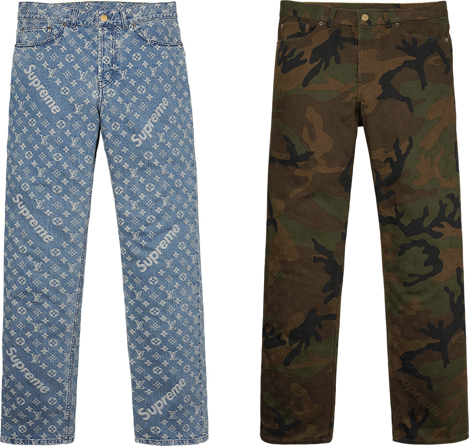 Supreme x Louis Vuitton Jacquard Denim 5-Pocket Jean Camo Men's - SS17 - US