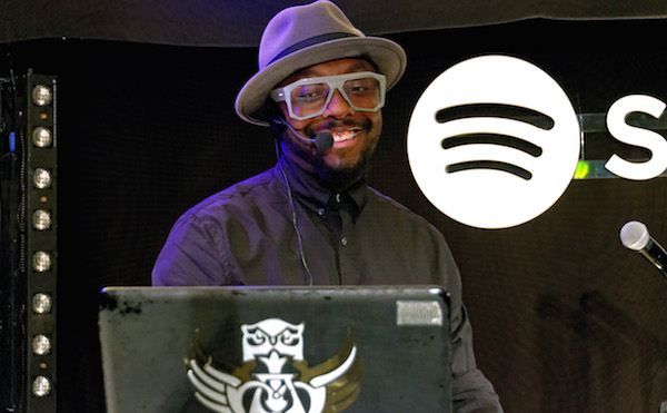 will.i.am performing at the Spotify party