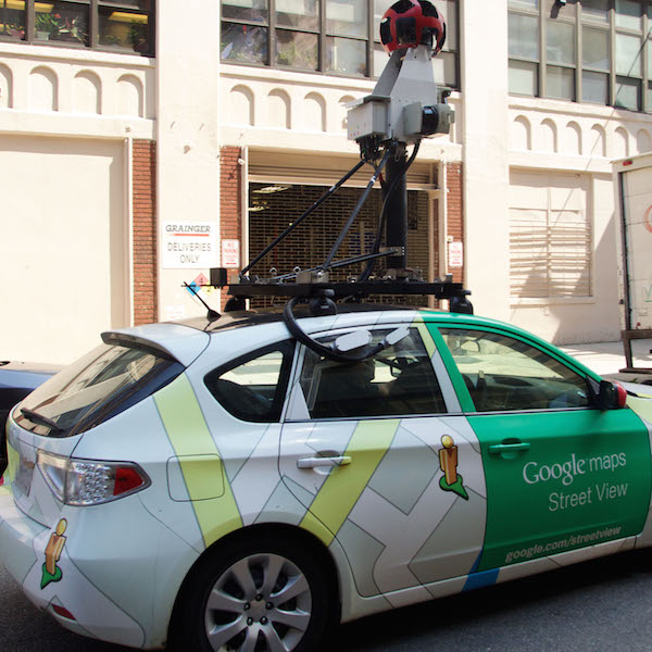 Google's Street View car out and about in Soho