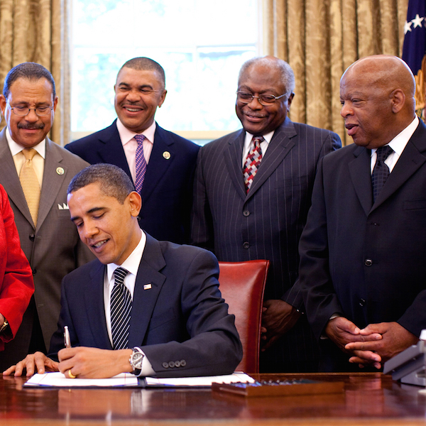 President Barack Obama signs the Civil Rights History Project Act of 2009
