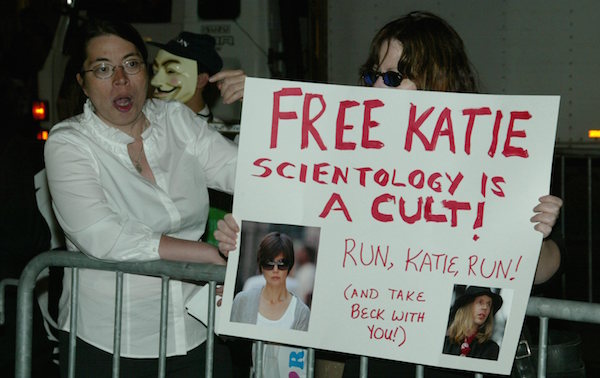 Anti-Scientology demonstrators