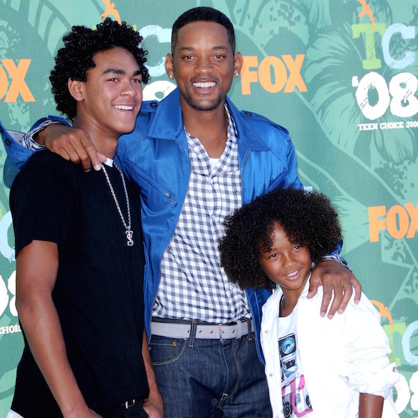 Will Smith with his sons Trey and Jaden
