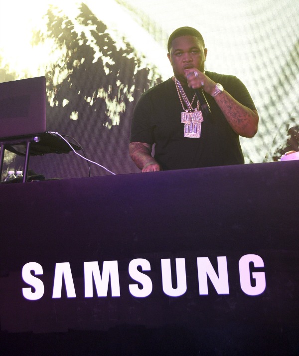 LOS ANGELES, CA - JUNE 26:  DJ Mustard performs onstage at a Roc Nation curated Samsung exclusive concert at Samsung Studio LA on June 26, 2015 in Los Angeles, California.  (Photo by Michael Buckner/Getty Images for Samsung)