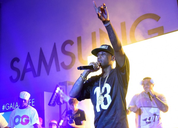 LOS ANGELES, CA - JUNE 26:  Rapper Fabolous performs onstage at a Roc Nation curated Samsung exclusive concert at Samsung Studio LA on June 26, 2015 in Los Angeles, California.  (Photo by Michael Buckner/Getty Images for Samsung)