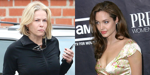 Chelsea Handler and Angelina Jolie