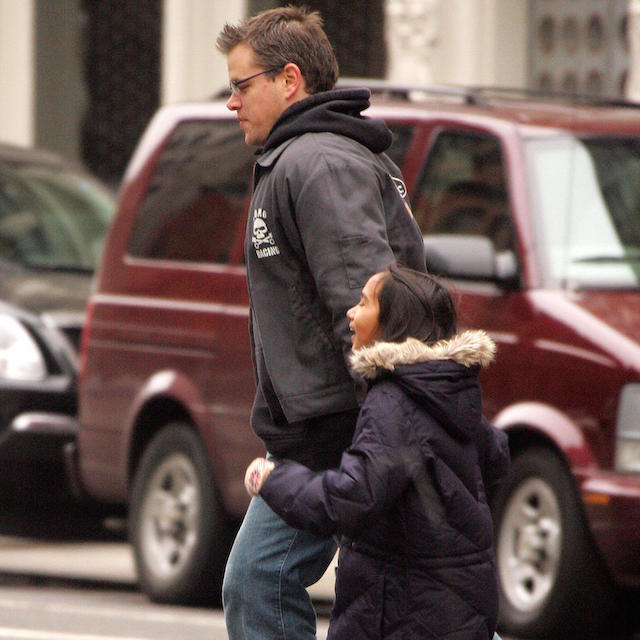 Matt Damon and stepdaughter Alexia