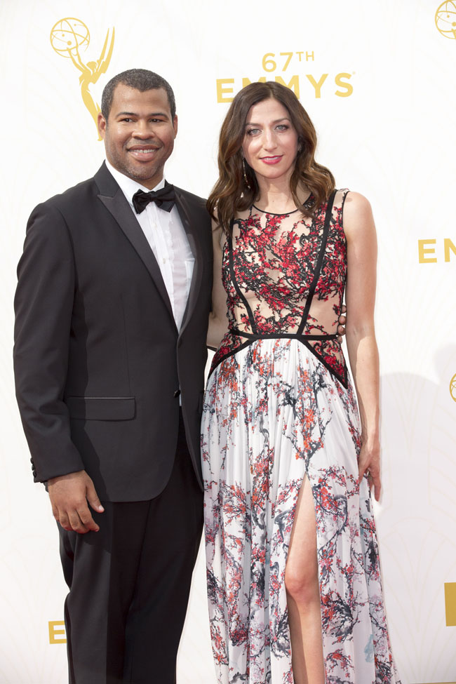 67th Annual Primetime Emmy Awards at Microsoft Theater - Red Carpet Arrivals Featuring: Jordan Peele, Chelsea Peretti Where: Los Angeles, California, United States When: 20 Sep 2015 Credit: Brian To/WENN.com