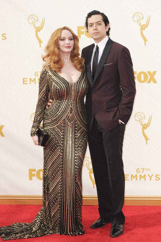 The 67th Emmy Awards arrivals Featuring: Christina Hendricks, Geoffrey Arend Where: Los Angeles, California, United States When: 21 Sep 2015 Credit: Apega/WENN.com
