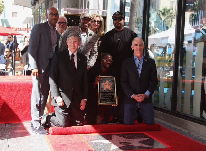 Comedian Kevin Hart is honored with a star on the Hollywood Walk of Fame Featuring: Kevin Hart, Ice Cube, Will Packer, Tim Story, Leron Gubler, Mitch O'Farrell Where: Hollywood, California, United States When: 10 Oct 2016 Credit: FayesVision/WENN.com
