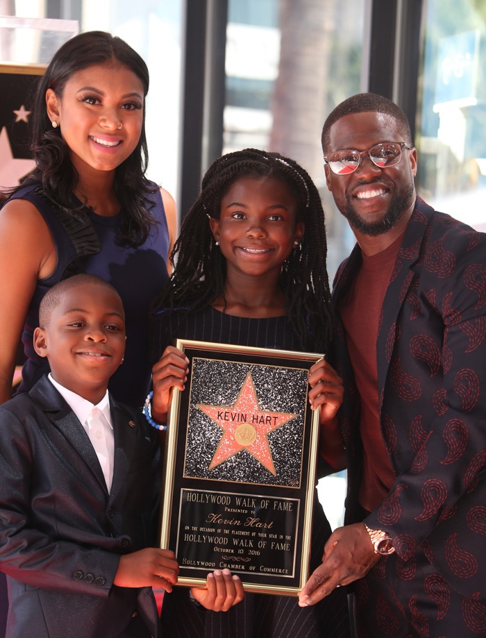 Comedian Kevin Hart is honored with a star on the Hollywood Walk of Fame Featuring: Kevin Hart, Eniko Parrish, Hendrix Hart, Heaven Hart Where: Hollywood, California, United States When: 10 Oct 2016 Credit: FayesVision/WENN.com