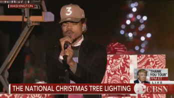 Chance The Rapper at the White House Christmas Tree Lighting