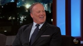 Sean Spicer during an appearance on ABC' Jimmy Kimmel Live!'