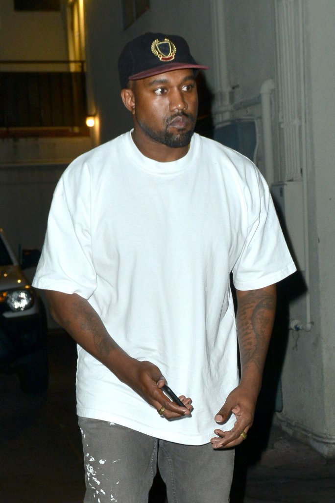 Kanye West leaves Matsuhisa Sushi restaurant in Beverly Hills