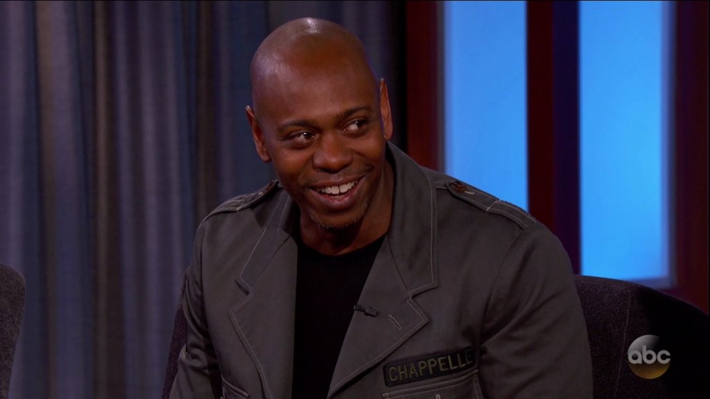 Dave Chappelle during an appearance on ABC's 'Jimmy Kimmel Live!'