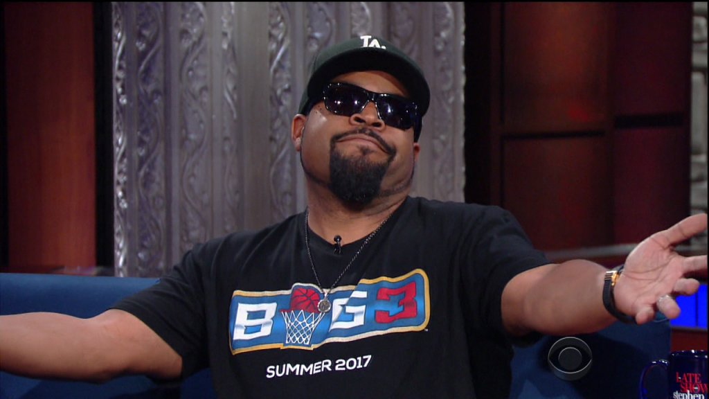 Ice Cube during an appearance on CBS's 'The Late Show with Stephen Colbert.'