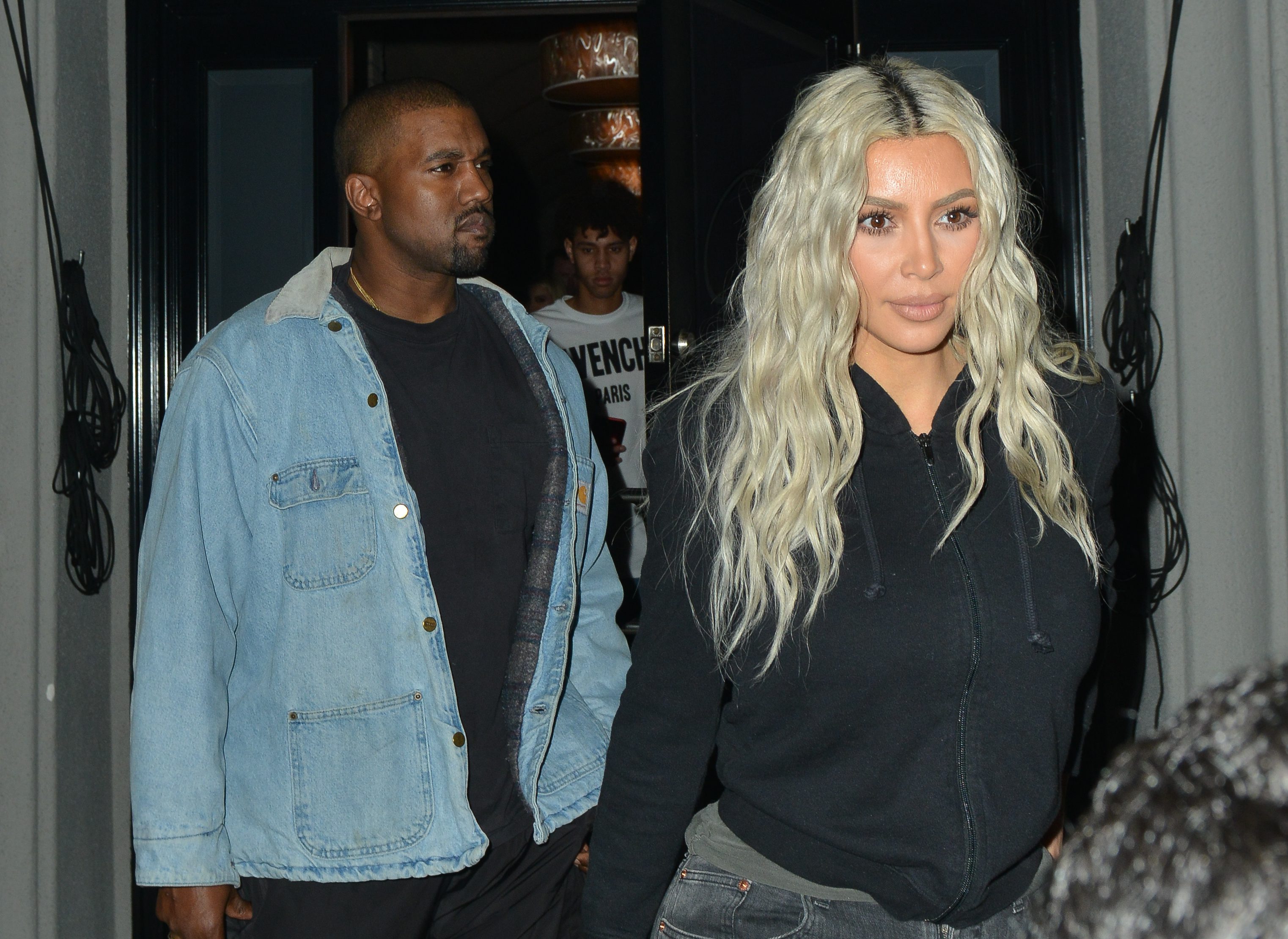 Kim Kardashian and Kanye West out for dinner at Craig's restaurant