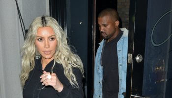 Kim Kardashian and Kanye West out for dinner at Craig's restaurant