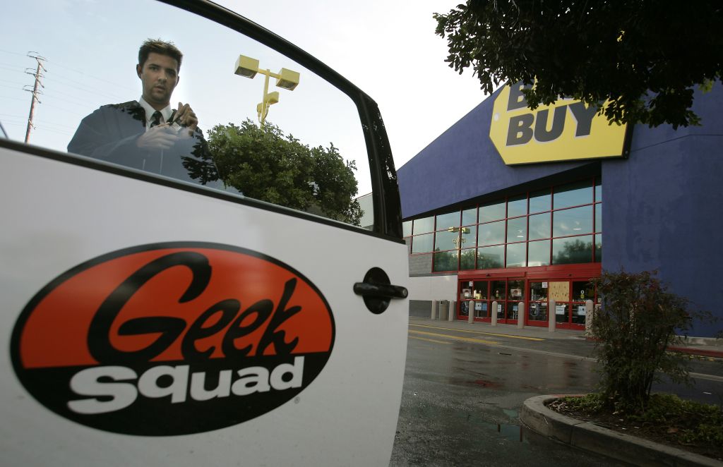 Grant Garrett is a member of Best Buy's Geek Squad. Garrett prepares to depart to a customers house