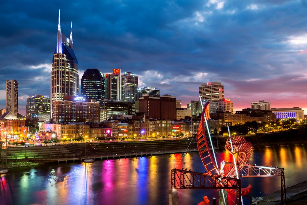 Sunset, Nashville, Tennessee, America