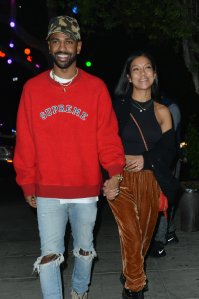 Big Sean at Matsuhisa restaurant with his girlfriend Jhene Aiko