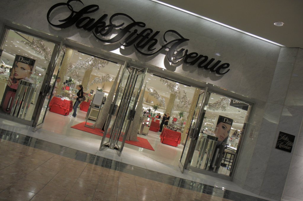 The entrance to Saks Fifth Avenue