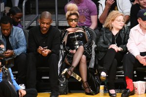 Celebrities At The Los Angeles Lakers Game