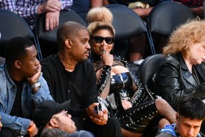 Celebrities At The Los Angeles Lakers Game