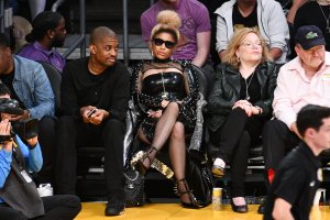 Celebrities At The Los Angeles Lakers Game