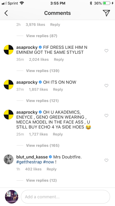 ASAP Rocky 50 Cent Fashion Beef