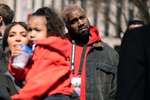 Kanye West attends the March For Our Lives in Washington D.C...