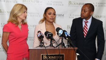 Teairra Mari And Her Attorneys Lisa Bloom And Walter Mosely Hold Press Conference About New Legal Action Against 50 Cent And Akbar Abdul-Ahad