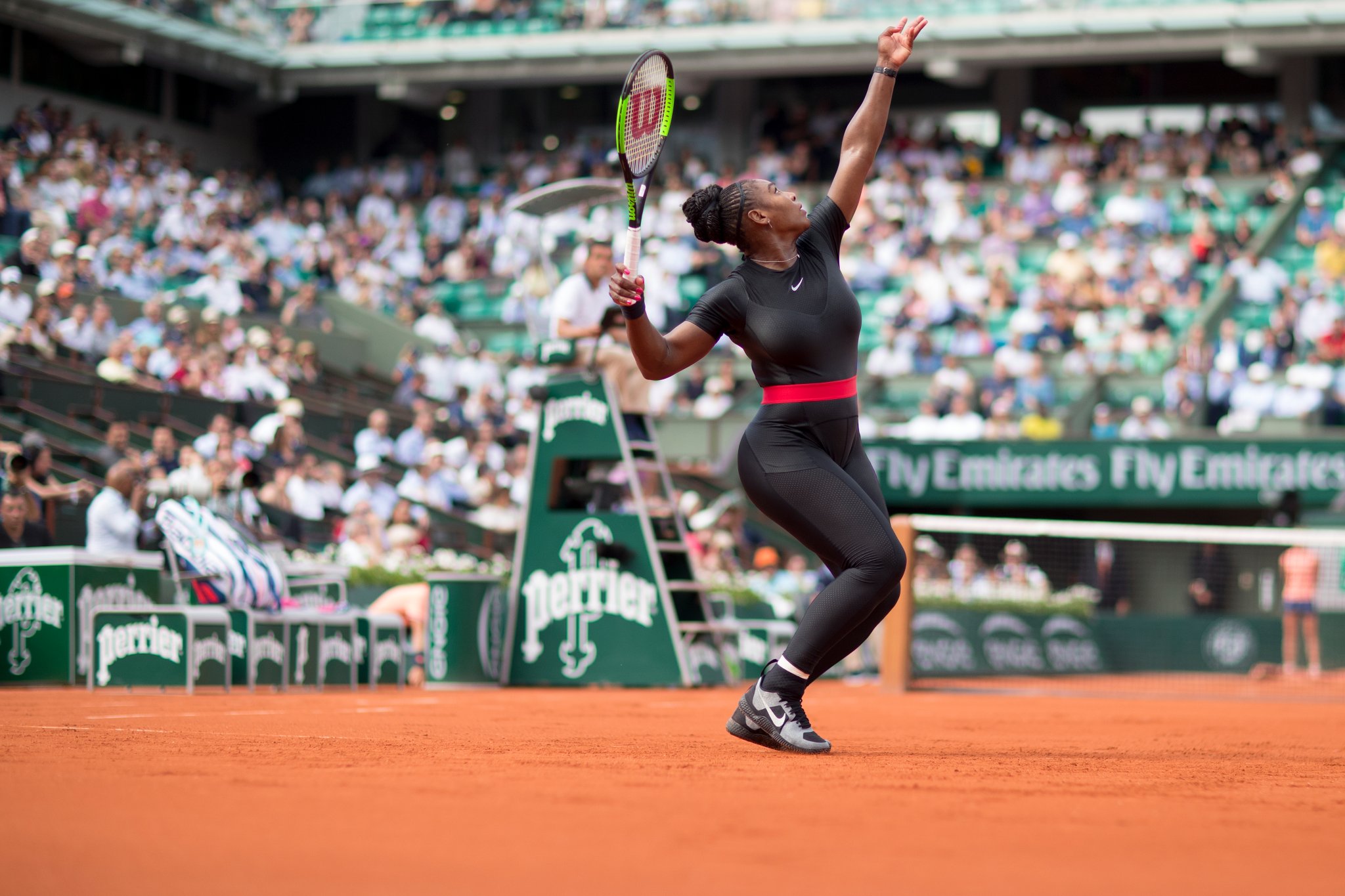 Serena Williams Rocks Wakanda-Inspired Catsuit For French Open