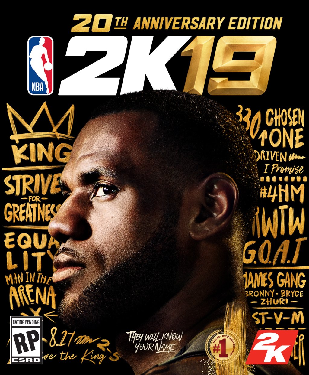 NBA 2K19 20TH Anniversary Edition LeBron James Cover