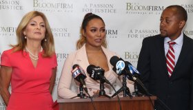 Teairra Mari And Her Attorneys Lisa Bloom And Walter Mosely Hold Press Conference About New Legal Action Against 50 Cent And Akbar Abdul-Ahad