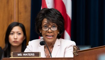 U.S. Representative Maxine Waters (D-CA) at a hearing of the...