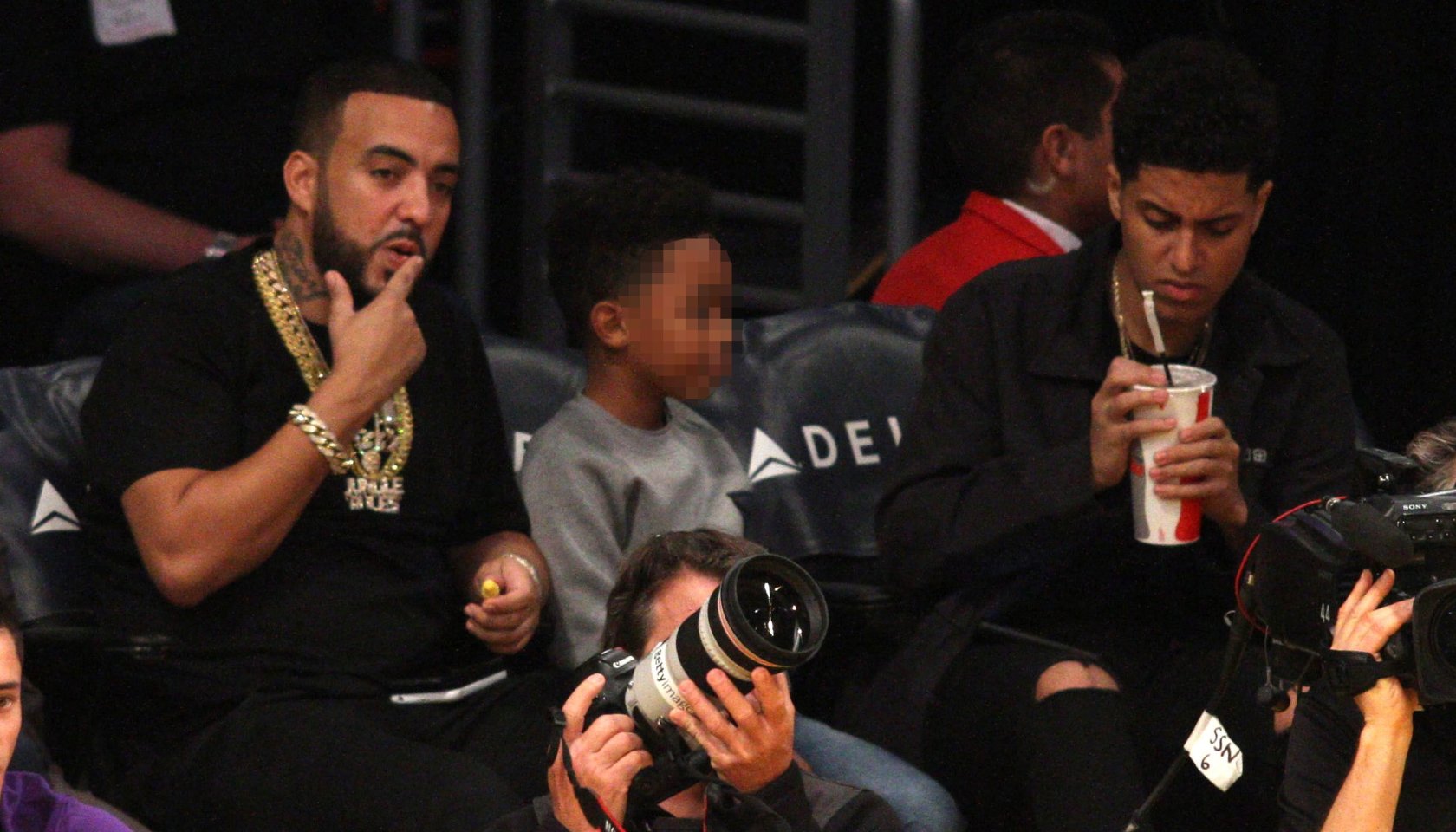 Celebrities spotted at the Los Angeles Lakers game