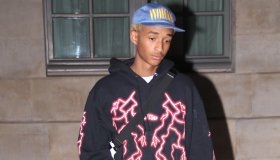 Jaden Smith outside his hotel in Paris, France
