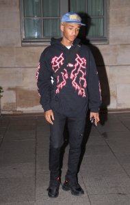 Jaden Smith outside his hotel in Paris, France