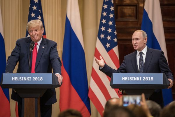 President Trump And President Putin Hold A Joint Press Conference After Summit