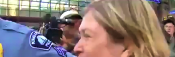 Minneapolis Thurman Blevins Protest White Woman Punched Sign Snatched